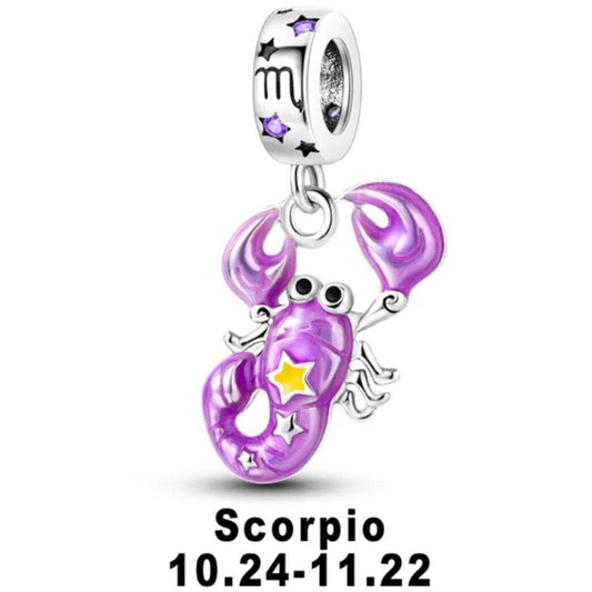 Luminous Zodiac Sign Scorpio Dangle Charm