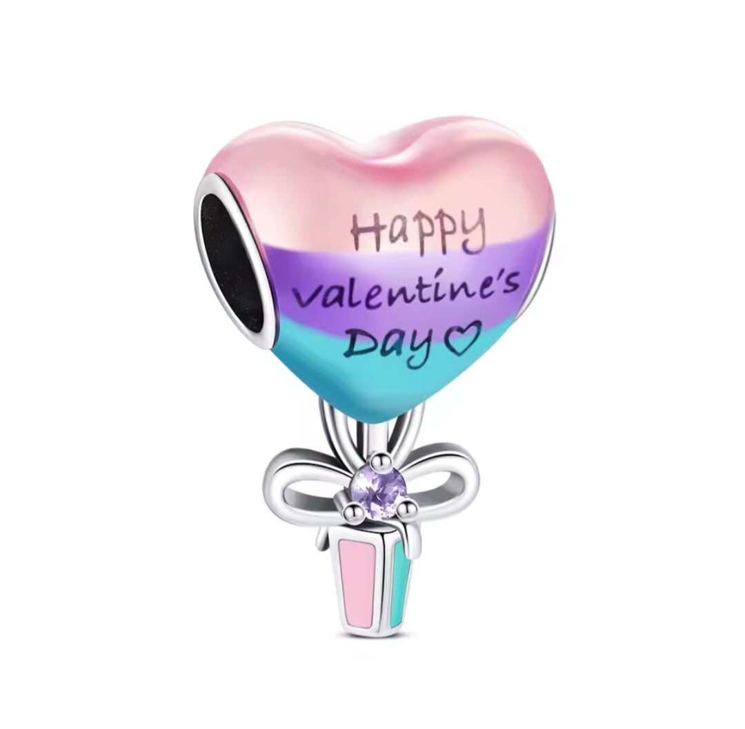 Valentine’s Day Heart Bead Charm