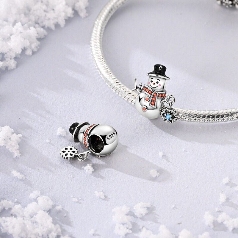 Snowman With Snowflake Charm