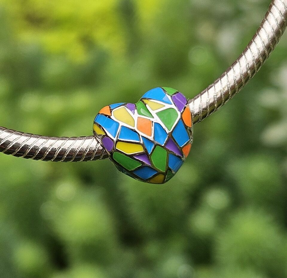 Multicoloured Heart Charm