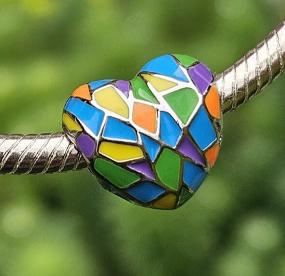Multicoloured Heart Charm