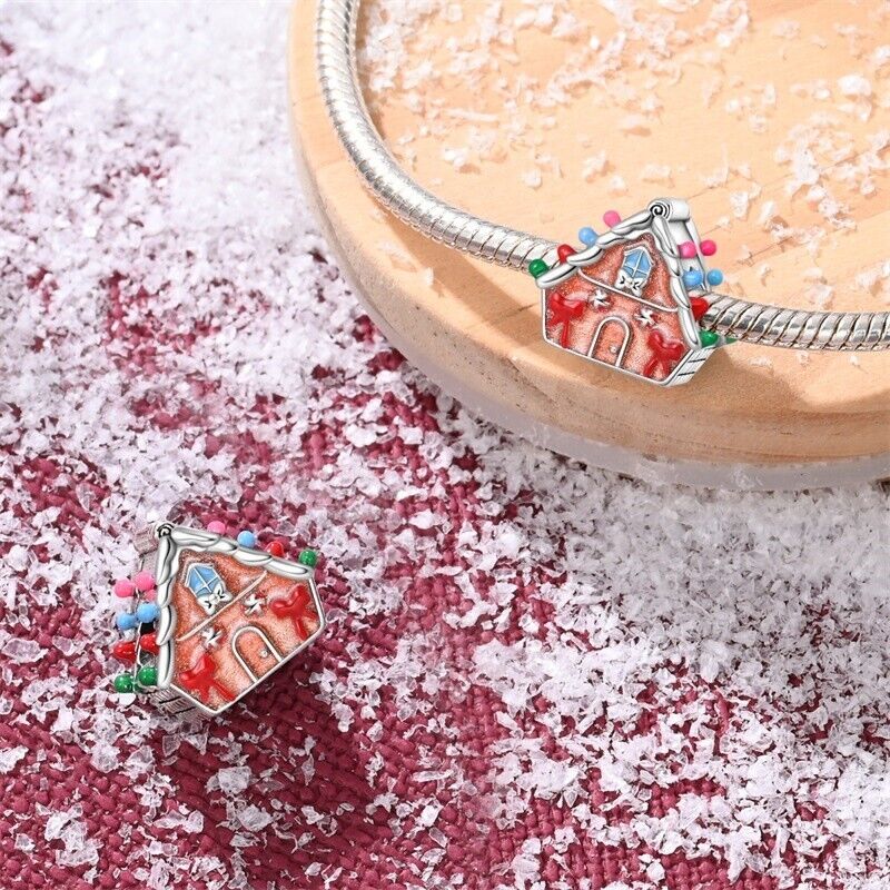 Multicoloured Gingerbread House Charm