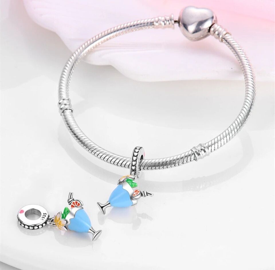 Holiday Cocktail Glass Dangle Charm