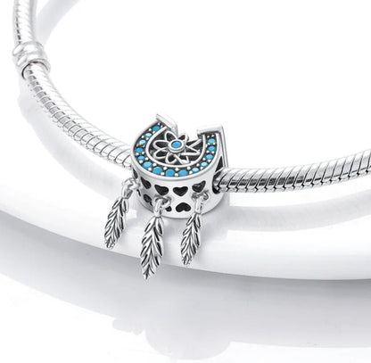 Turquoise Horseshoe Dreamcatcher Dangle Charm
