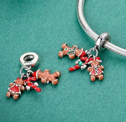 Gingerbread Couple Dangle Charm