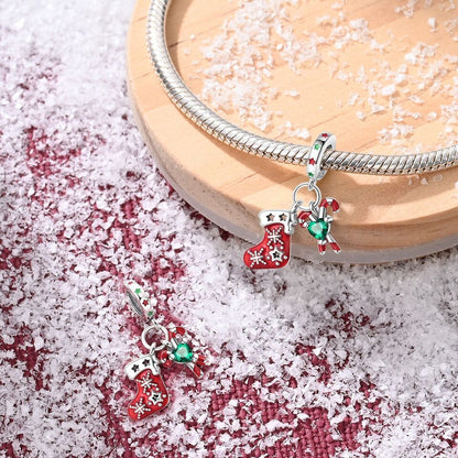 Candy Cane & Stocking Dangle Charm