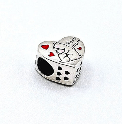 Best Mum Heart Charm