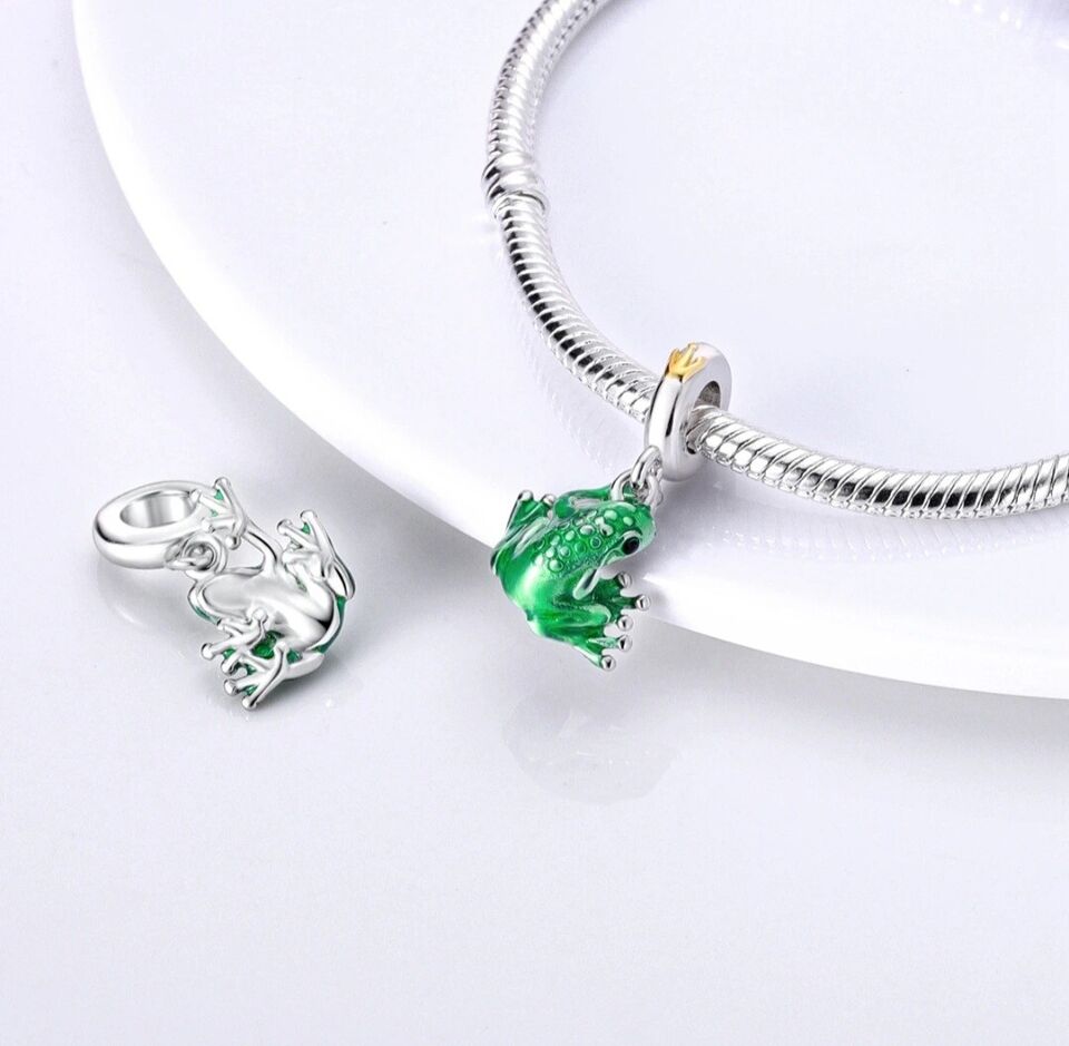 Green Frog Dangle Charm