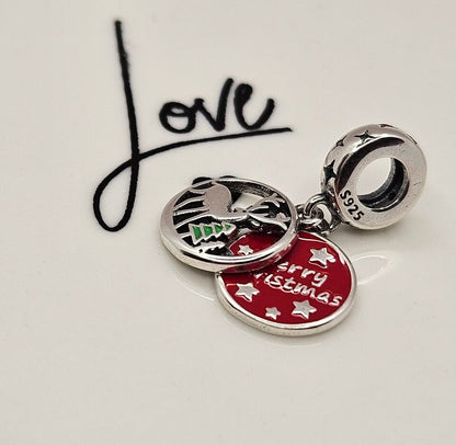 Reindeer Merry Christmas Charm