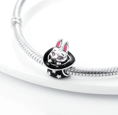 Cute Rabbit In Magical Hat Charm