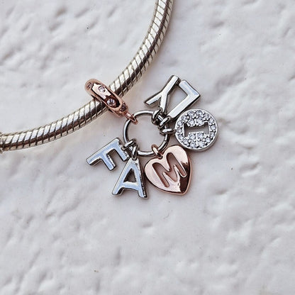 Family Letters Dangle Charm