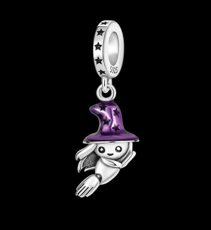 Witch Dangle Silver Charm