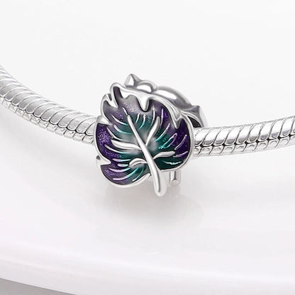 Autum Colourful Leaf Charm