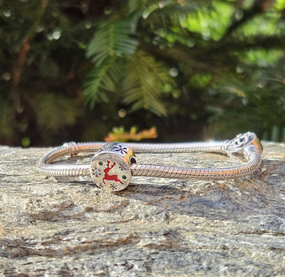 Reindeer & Snowflakes Charm