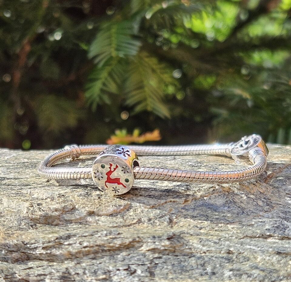 Reindeer & Snowflakes Charm