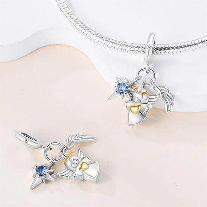 Angel Star & Wing Dangle Charm