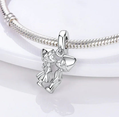 Kissing Couple Love Dangle Charm