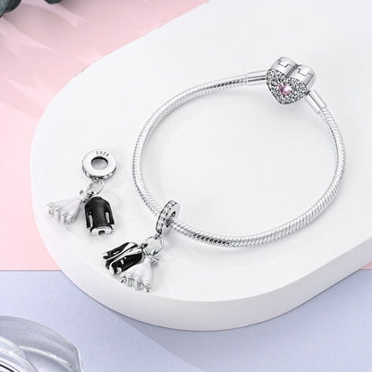 Just Married Couple Dangle Charm