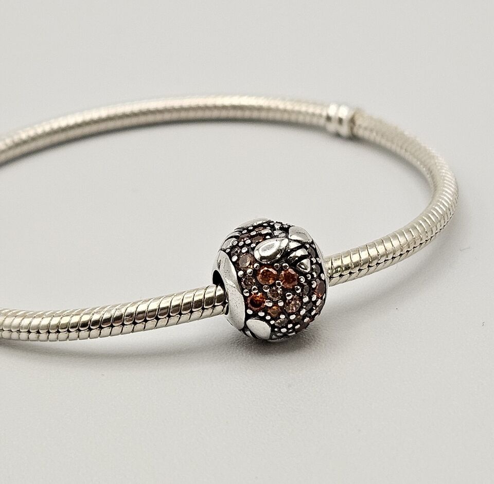 Honey Bee Zirconia Charm