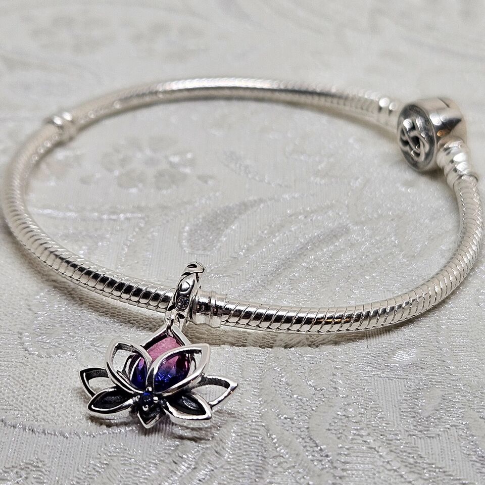 Lotus Flower Crystal Charm