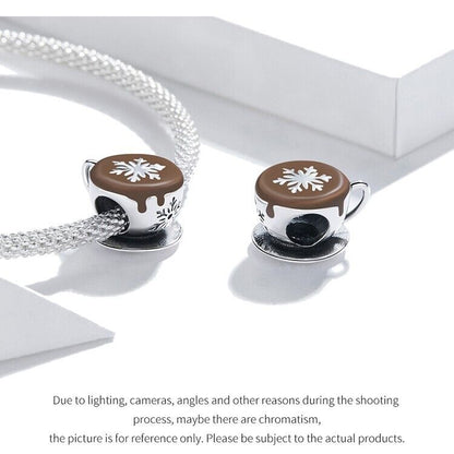 Hot Chocolate & Snowflakes Charm
