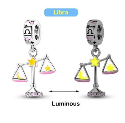 Luminous Zodiac Sign Libra Dangle Charm
