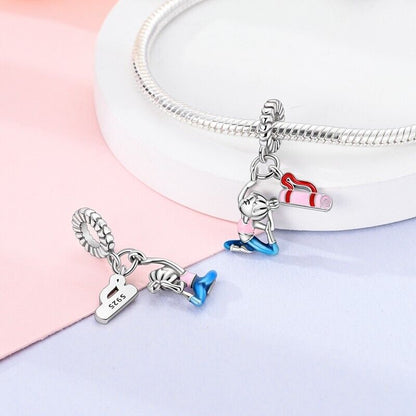 Multicoloured Yoga Mat & Girl Charm