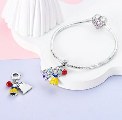 Snow White Dress Apple Dangle Charm