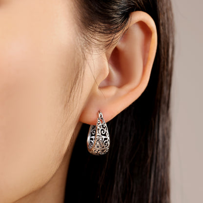 Beautiful Patterned Hoop Earrings