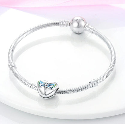 Dragonfly Heart Clip On Charm