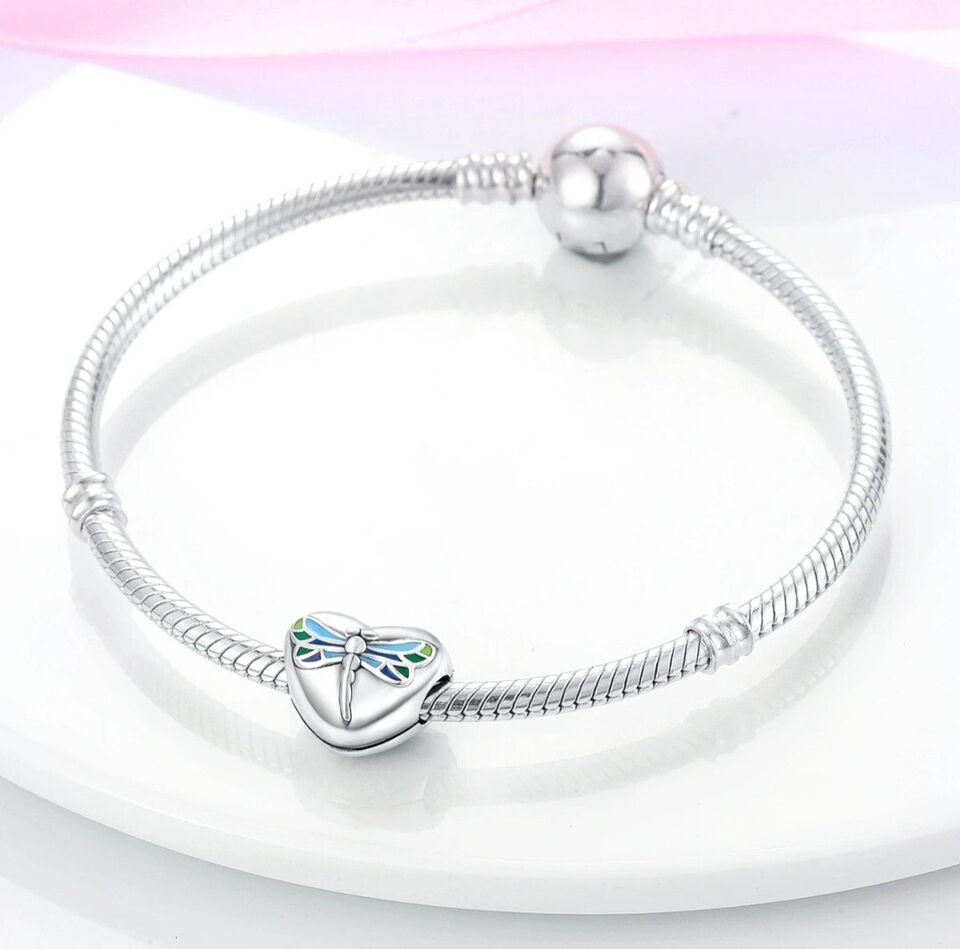 Dragonfly Heart Clip On Charm