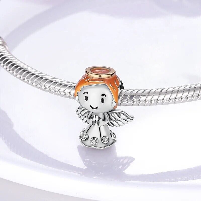 Happy Angel with Wings Charm