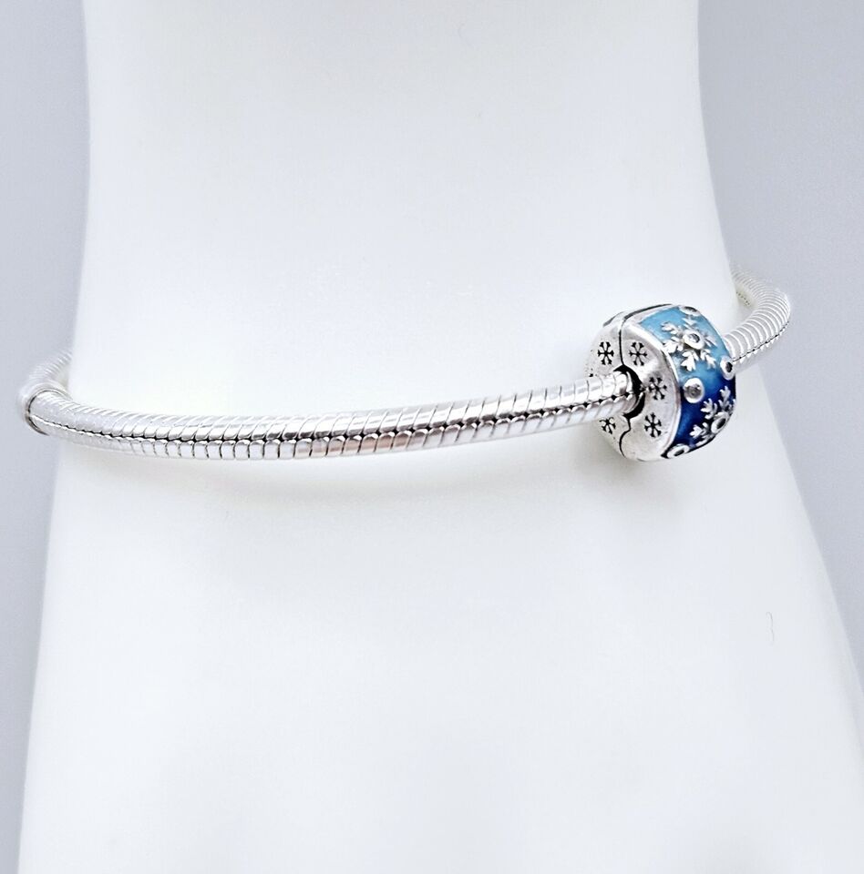Blue Snowflake Clip On Charm