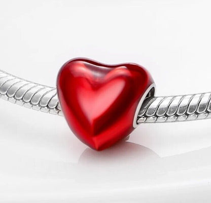 Red Heart Love Bead Charm