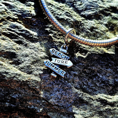 Beach Signpost Summer Dangle Charm