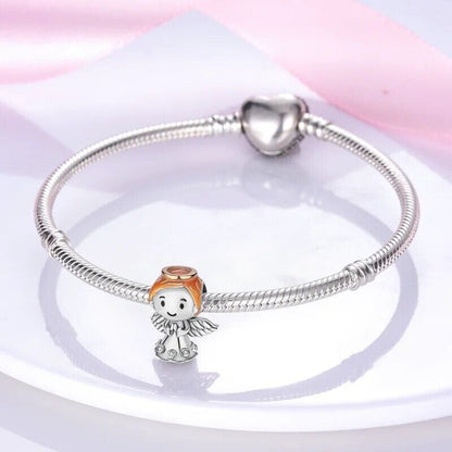 Happy Angel with Wings Charm