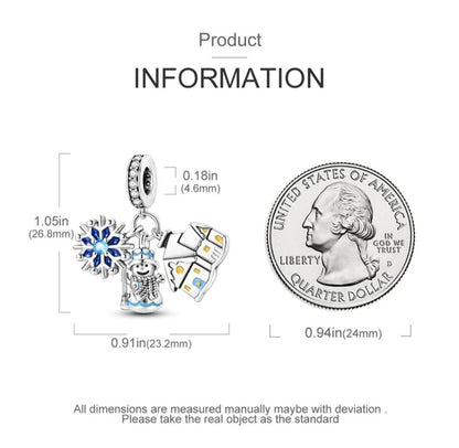 Snowflake Snowman House Charm