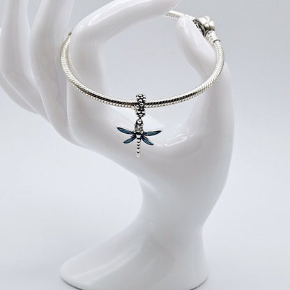 Blue Dragonfly Zircon Gift Dangle Charm