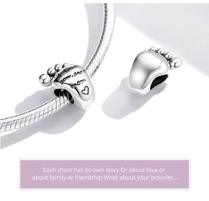 Love Mum Baby Foot Charm