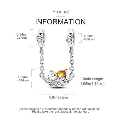 Kitten Hanging In A Basket Dangle Charm