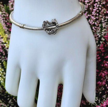 Heart With Flowers Charm