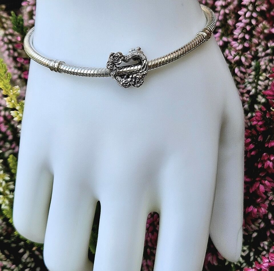 Heart With Flowers Charm