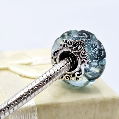Light Blue Murano Glass Charm