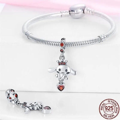 Pikachu Crown and Heart Dangle Charm
