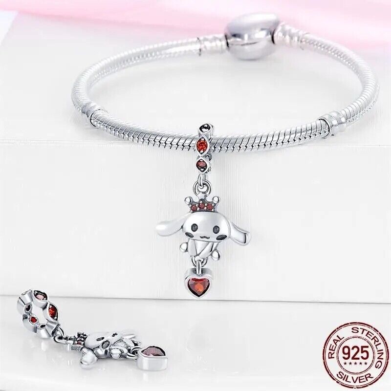 Pikachu Crown and Heart Dangle Charm