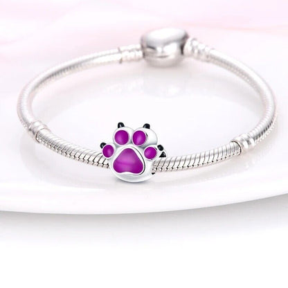 Animal Dog Cat Paw Colour Changing Charm