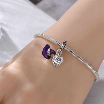 Witch Hat & Heart Dangle Gift Charm