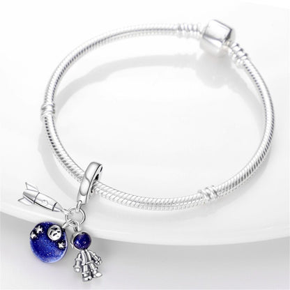 Spaceship & Astronaut Dangle Charm