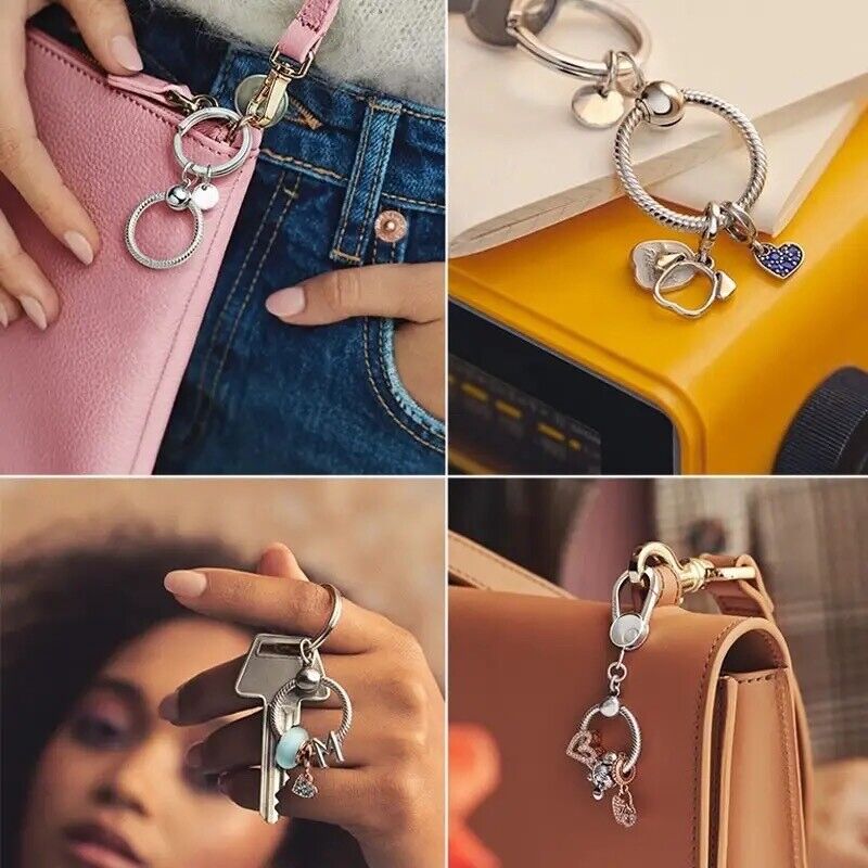 Bag Chain Key Ring Heart Charm Keychain