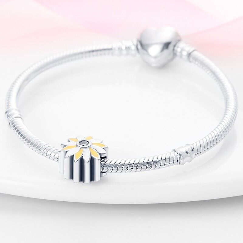 Yellow & White Daisy Flower Charm